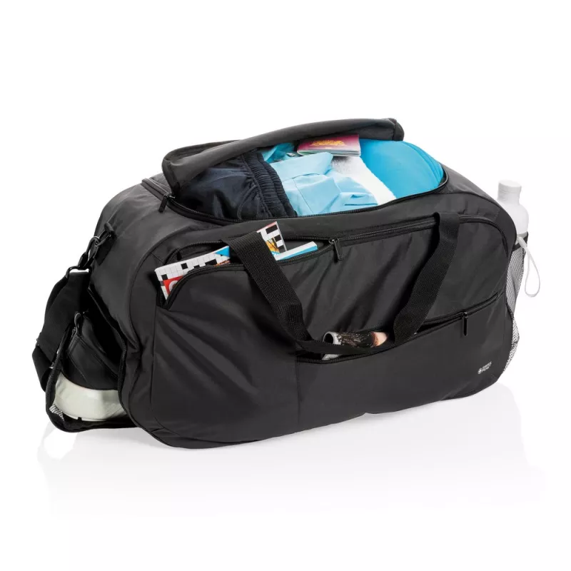 Torba sportowa, podróżna Swiss Peak AWARE™ RPET - czarny (P707.151)