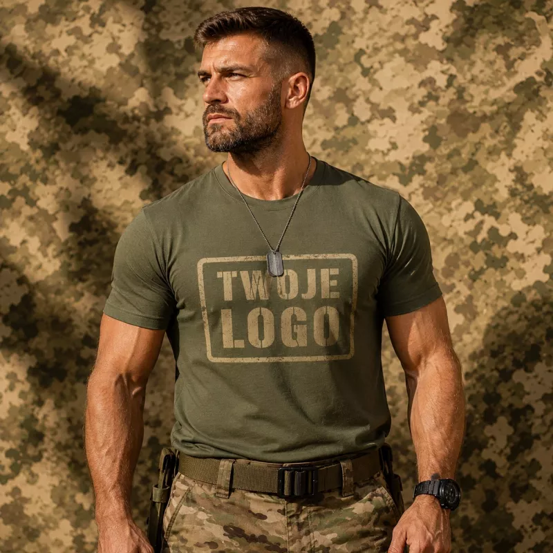 Koszulka reklamowa bawełniana 145 g/m² MALFINI CLASSIC NEW 132 - Khaki (ADLER132-KHAKI)