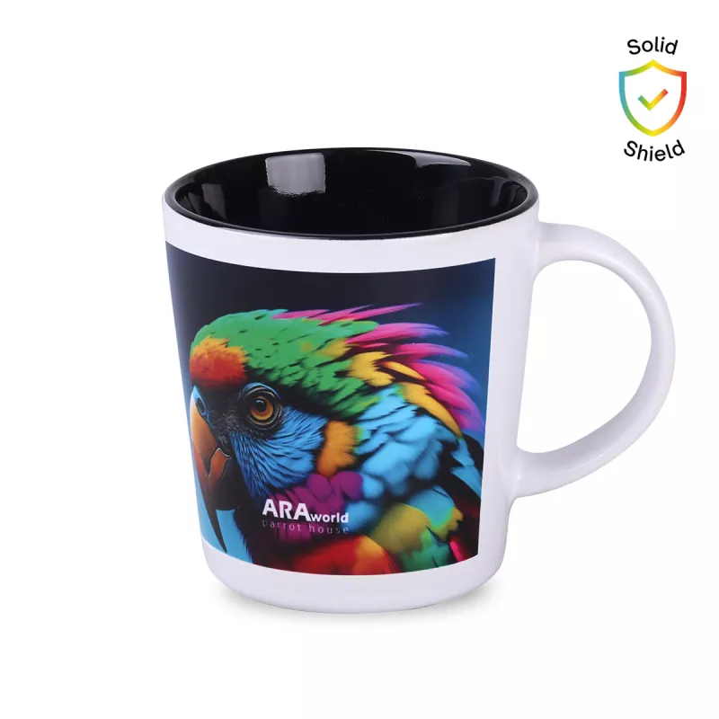 Kubek pod sublimację Berg Art Solid (380 ml) - biało-czarny (M/548-BIAŁO/CZARNY)