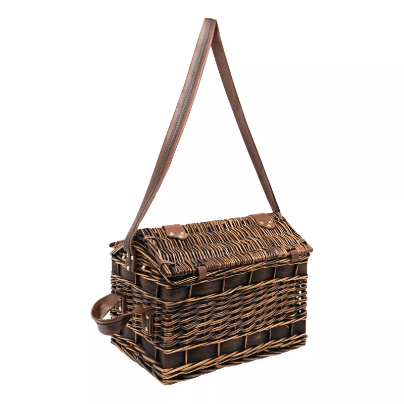 Wiklinowy kosz piknikowy - niebieski (56-0604032)