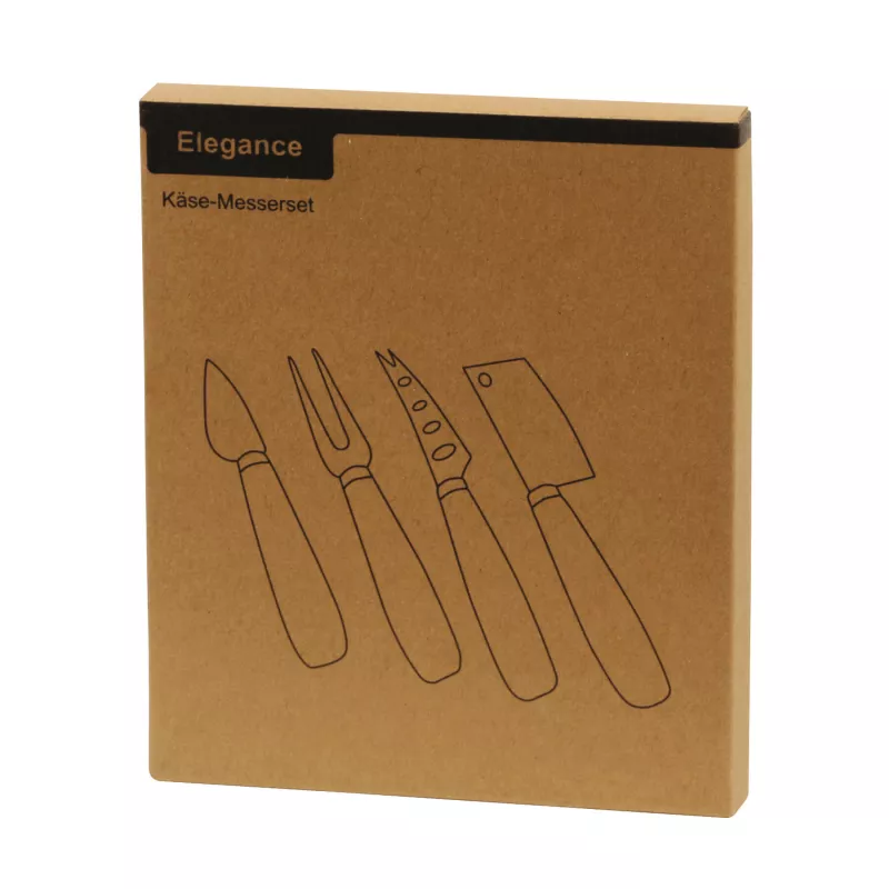 Zestaw sztućców do sera - brązowy, srebrny (56-0307069)