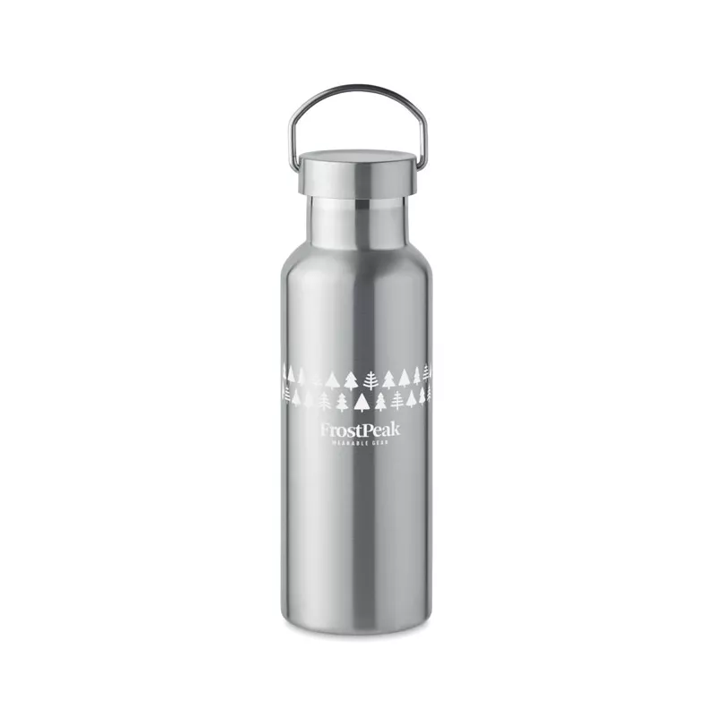 Butelka termiczna z recyklingu 500 ml FLORENCE - Srebrny Mat (MO2107-16)