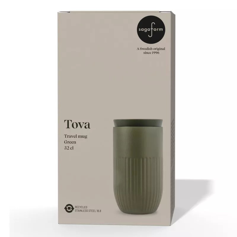 Kubek izolowany Sagaform Tova, 320 ml, szczelny, można myć w zmywarce - Dried Green (LT52130-N0049)