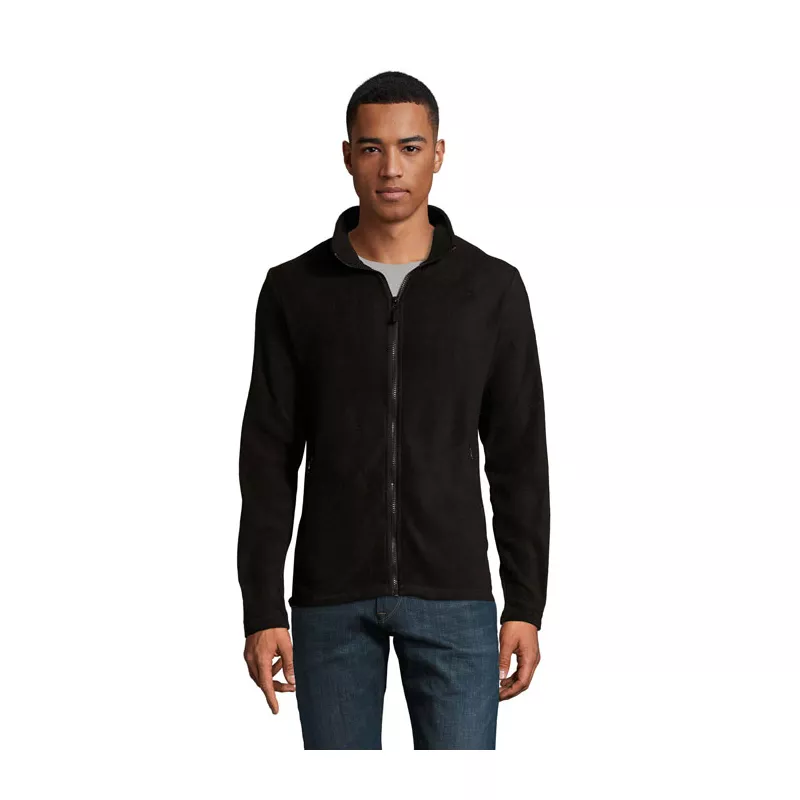 Bluza polarowa męska na zamek 220 g/m² Sol's NORMAN - Czarny (S02093-BK)