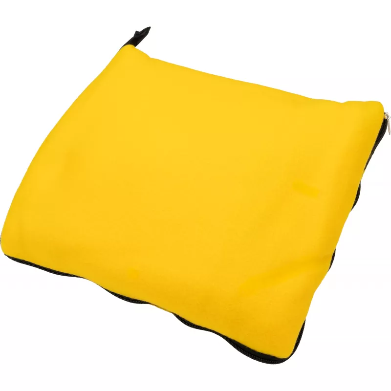 Koc z polaru/poduszka 2w1 RADCLIFF - żółty (277508)