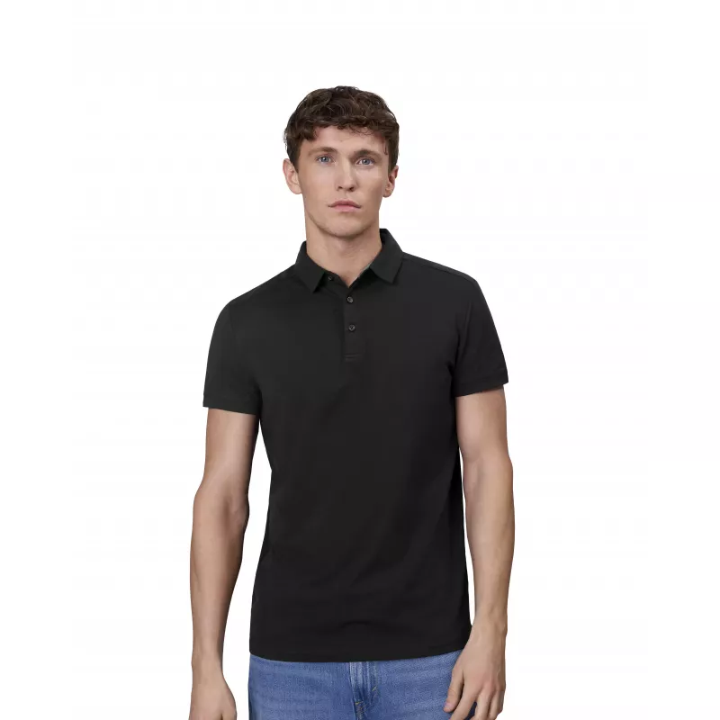 Koszulka bawełniana 185 g/m² ID Polo biznes/Jersey 0534 - Black (0534-BLACK)