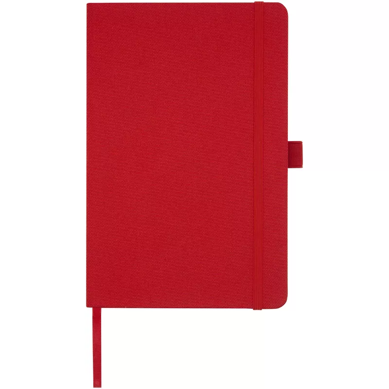 Notatnik w formacie A5 z papieru z recyklingu z okładką z plastiku z recyklingu Honua - Czerwony (10776321)