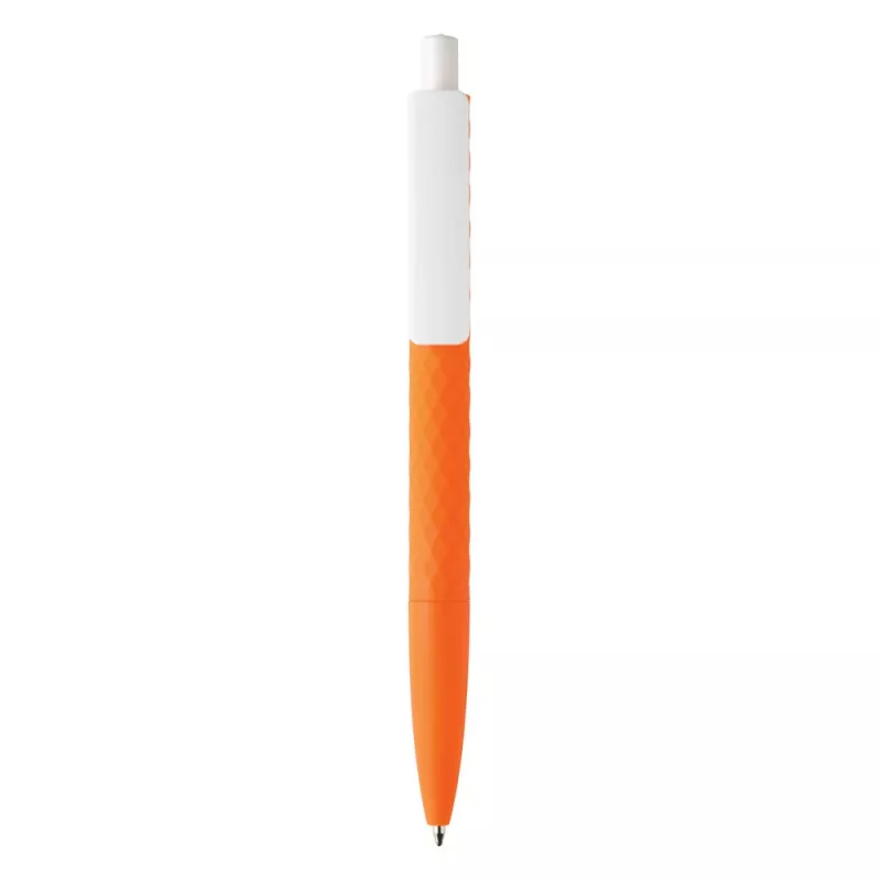 Długopis z diamentowym wzorem, niemiecki wkład Dokumental® - pomarańczowy (V1999-07)
