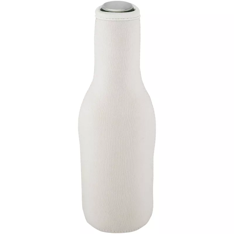 Uchwyt na butelkę z neoprenu z recyklingu Fris - Biały (11328701)