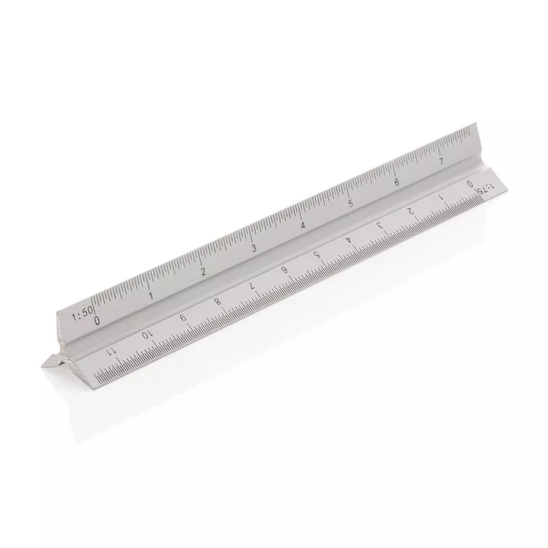 Linijka 15 cm ze skalami - srebrny (P165.142)