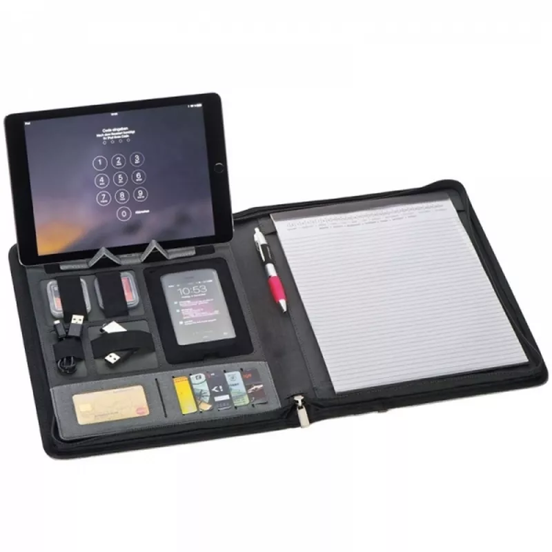 Folder A4 z power bankiem 5000 mAh ELDA - szary (012307)