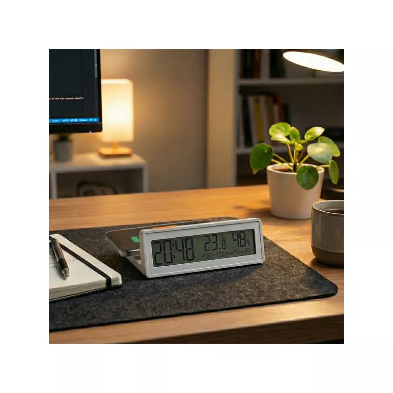 Ładowarka ze stacją pogodową Interio - biały (R22126.06)