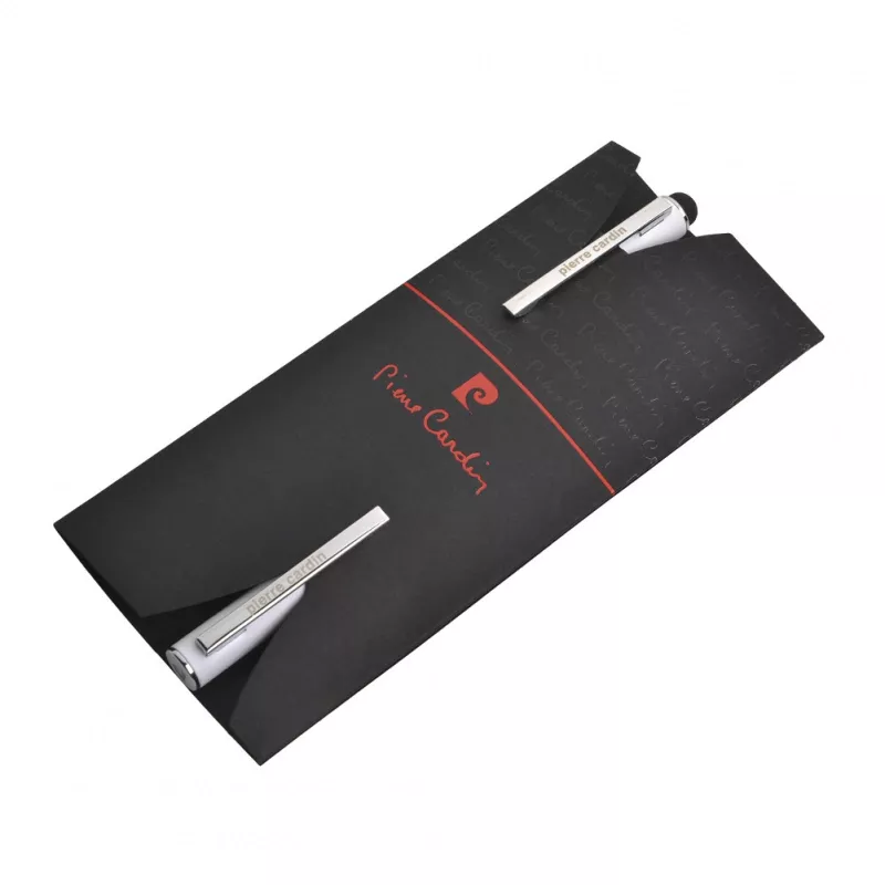 Zestaw piśmienny długopis i pióro kulkowe touch pen soft touch CLAUDIE Pierre Cardin - biały (B0401200IP306)