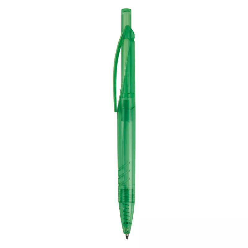 Długopis z plastiku z recyklingu - zielony transparentny (LT87547-N0431)