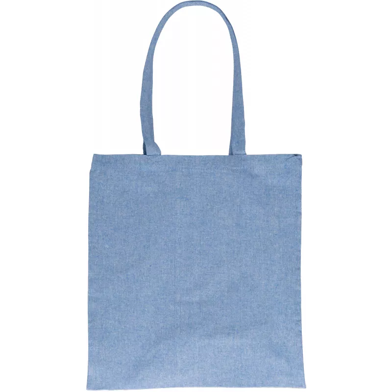 Torba bawełniana z recyklingu z długimi uszami 140 g/m2 LAMBERTO - niebieski (6235804)