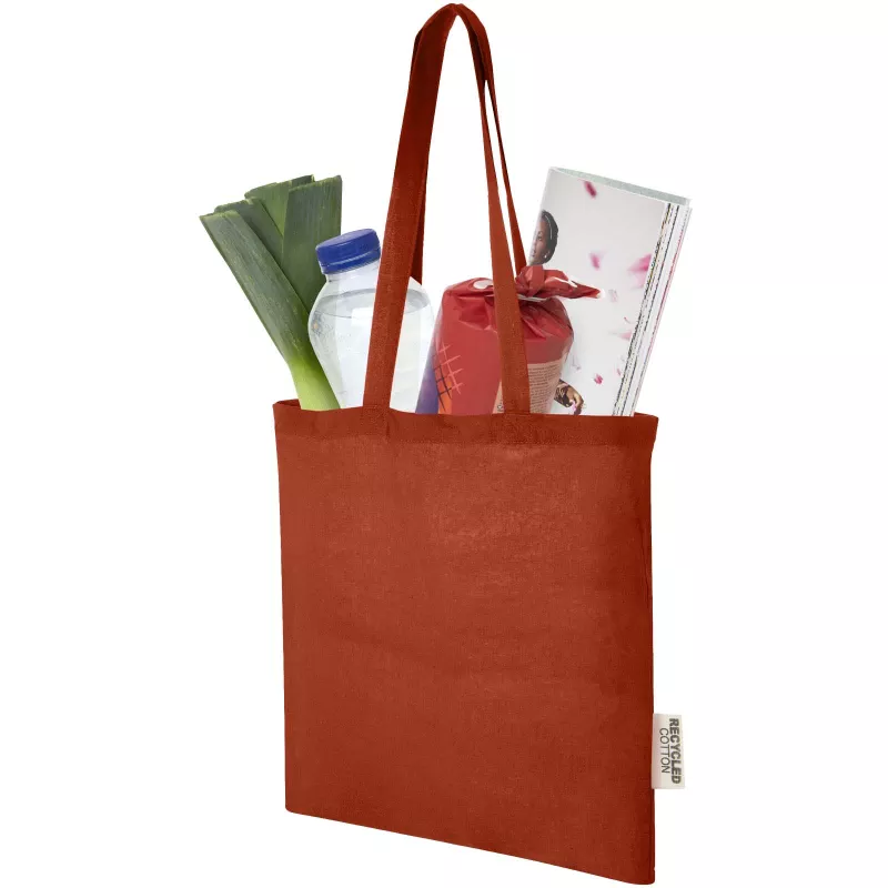 Madras torba na zakupy z bawełny z recyklingu 140 g/m² 38x42c  - Brick (12069532)