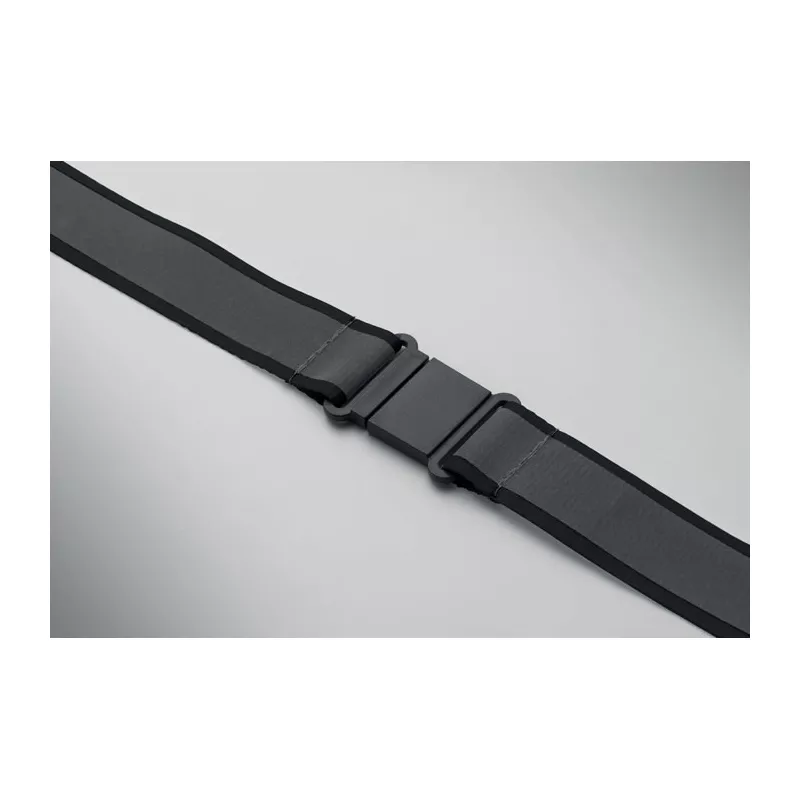 Smycz odblaskowa z RPET z karabińczykiem 25 mm TOSEE - Czarny (MO2825-03)