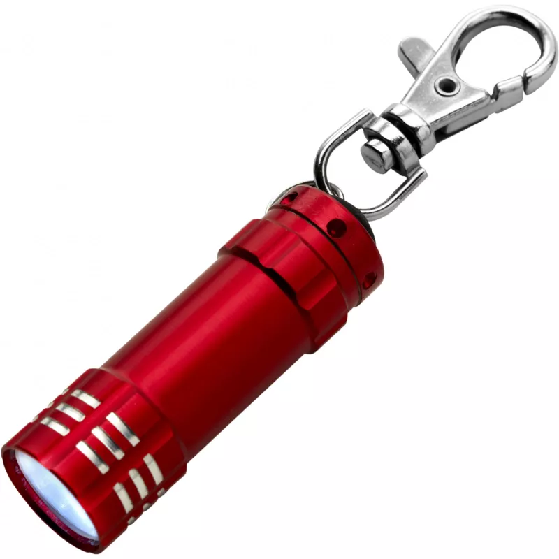 Brelok karabińczyk, lampka LED - czerwony (V4193-05)