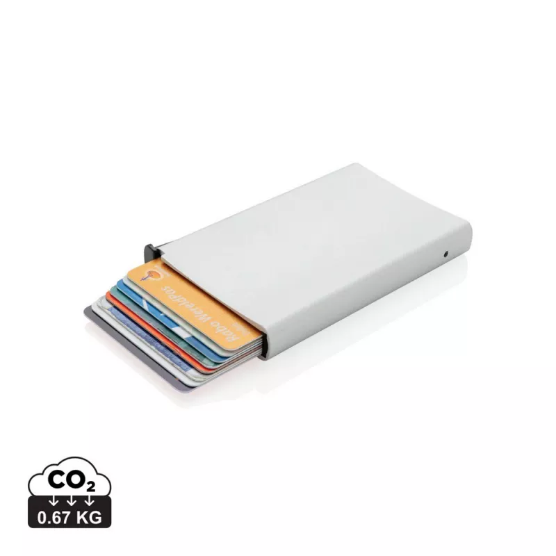 Etui na karty kredytowe, ochrona RFID - srebrny (P820.042)