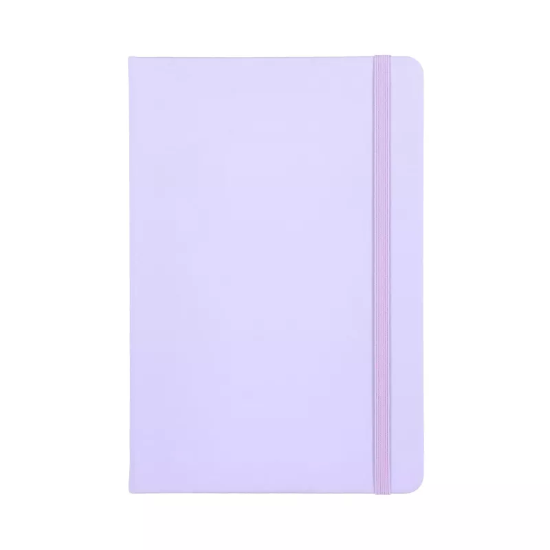 Notatnik A5 z tworzywa PU z kartkami FSC - liliowy (LT92066-N0071)