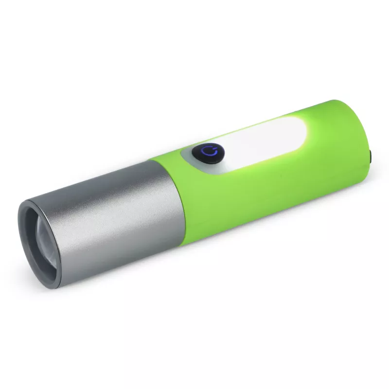 Akumulatorowa latarka LED 10W z funkcją zoom 300lm - jasnozielony (LT93319-N0032)