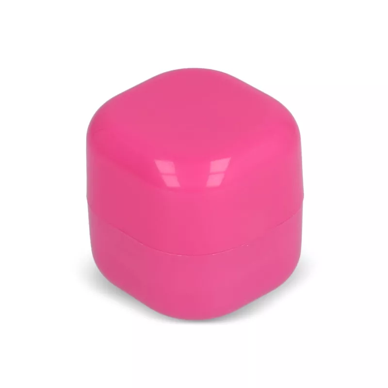 Sześcienny balsam do ust z recyklingu ABS - różowy (LT90484-N0076)