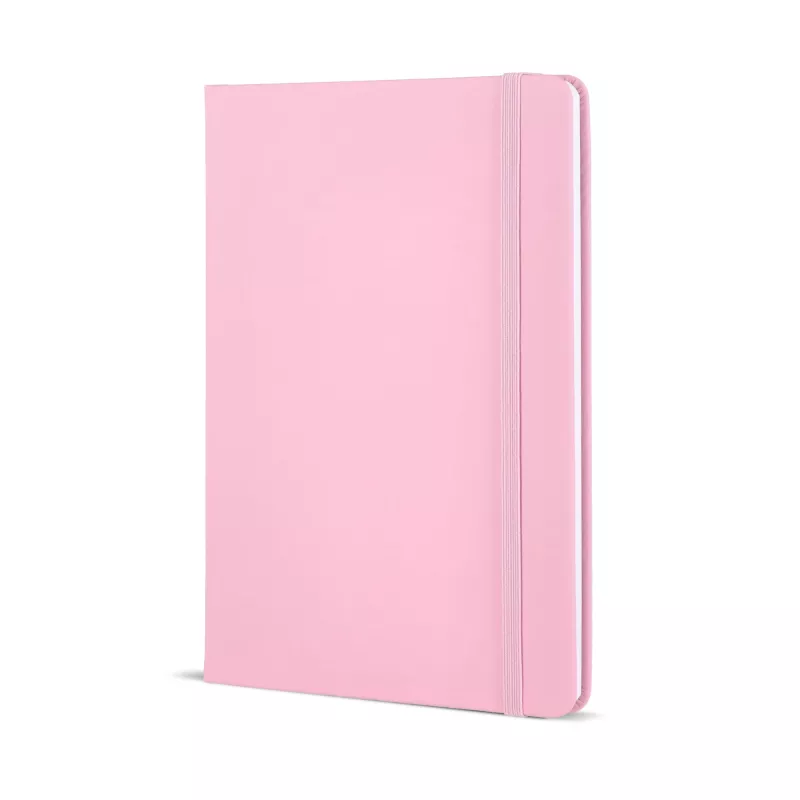 Notatnik A5 z tworzywa PU z kartkami FSC - pasteloworóżowy (LT92066-N0079)