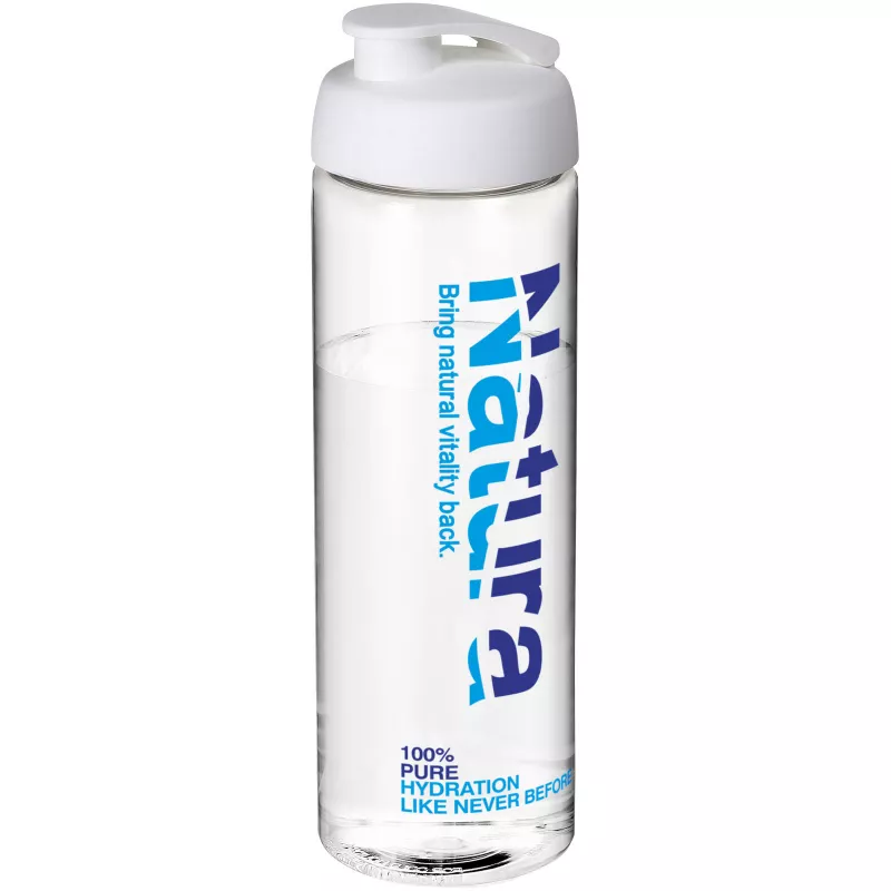 Bidon H2O Vibe o pojemności 850 ml z otwieranym wieczkiem - Biały-Przezroczysty (21009401)