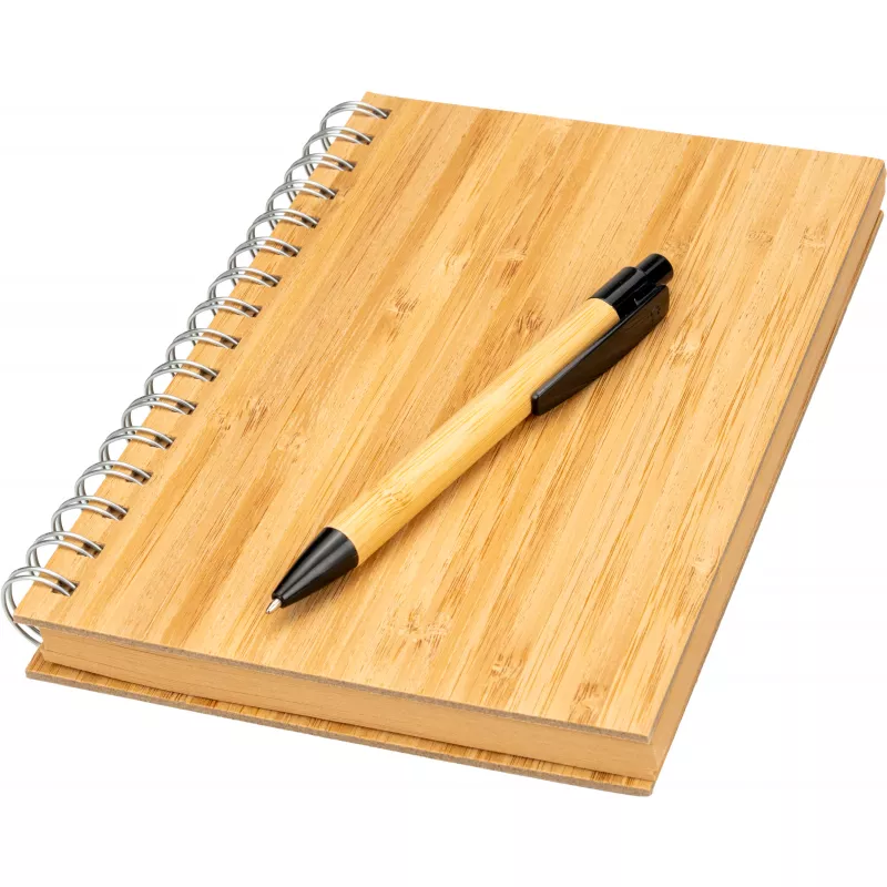 Notes A5 w linie z papieru z recyklingu z długopisem PISA - beżowy (269913)