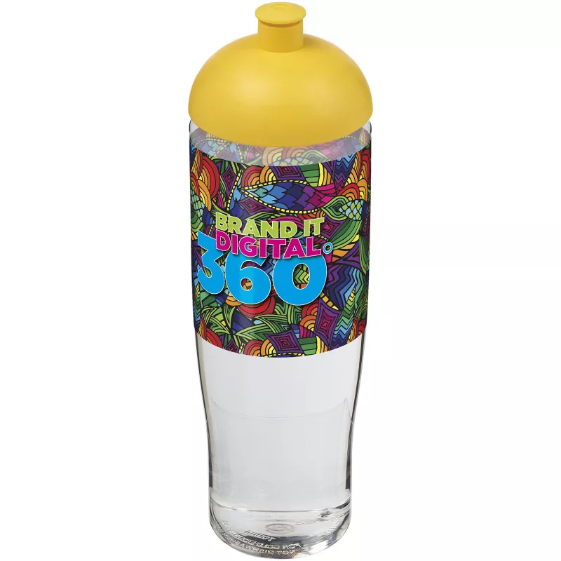 Bidon H2O Tempo® o pojemności 700 ml z wypukłym wieczkiem - Przezroczysty-Żółty (21004210)