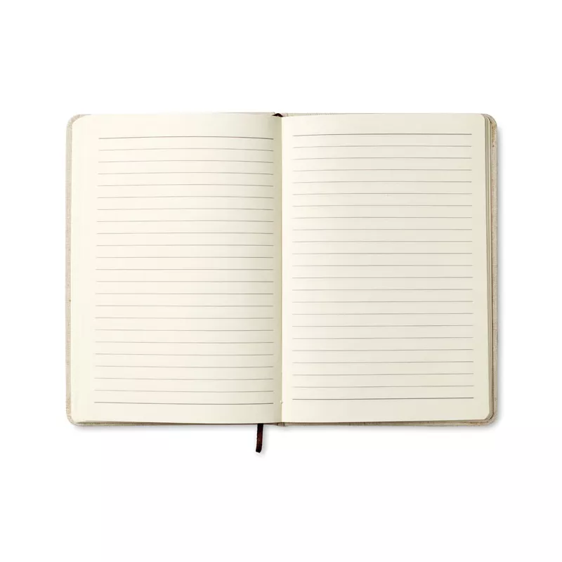 Notes A5 w płóciennej okładce 96 kartek w linię CANVAS - Bezowy (MO8712-13)