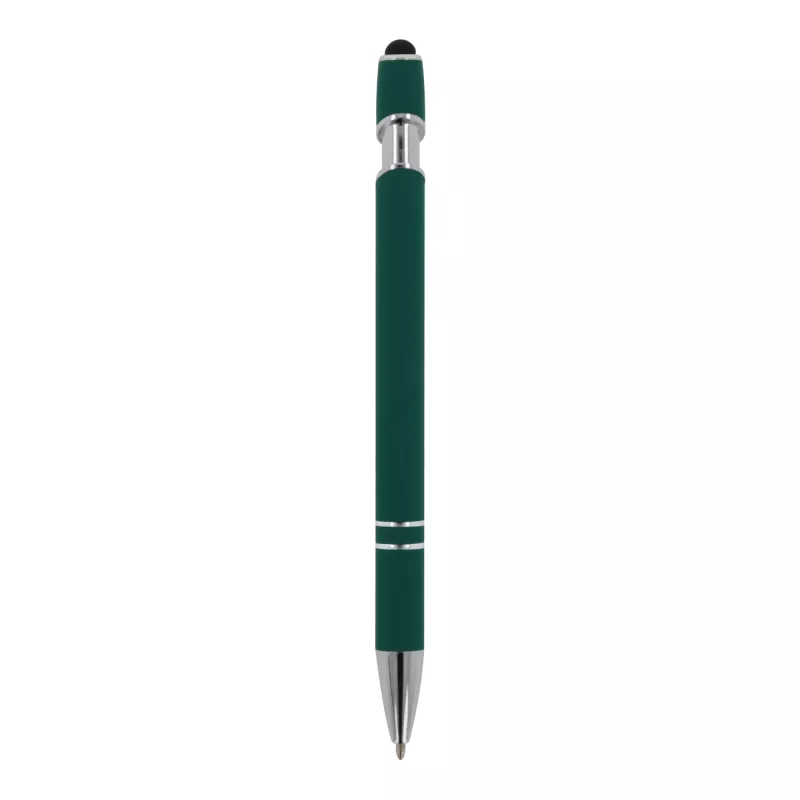 Długopis metalowy gumowany Paris - ciemnozielony (LT87782-N0030)