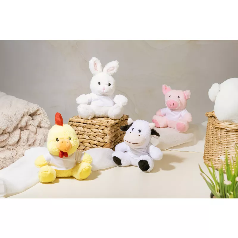 Recrow pluszowy królik RPET - żółty (AP800634)