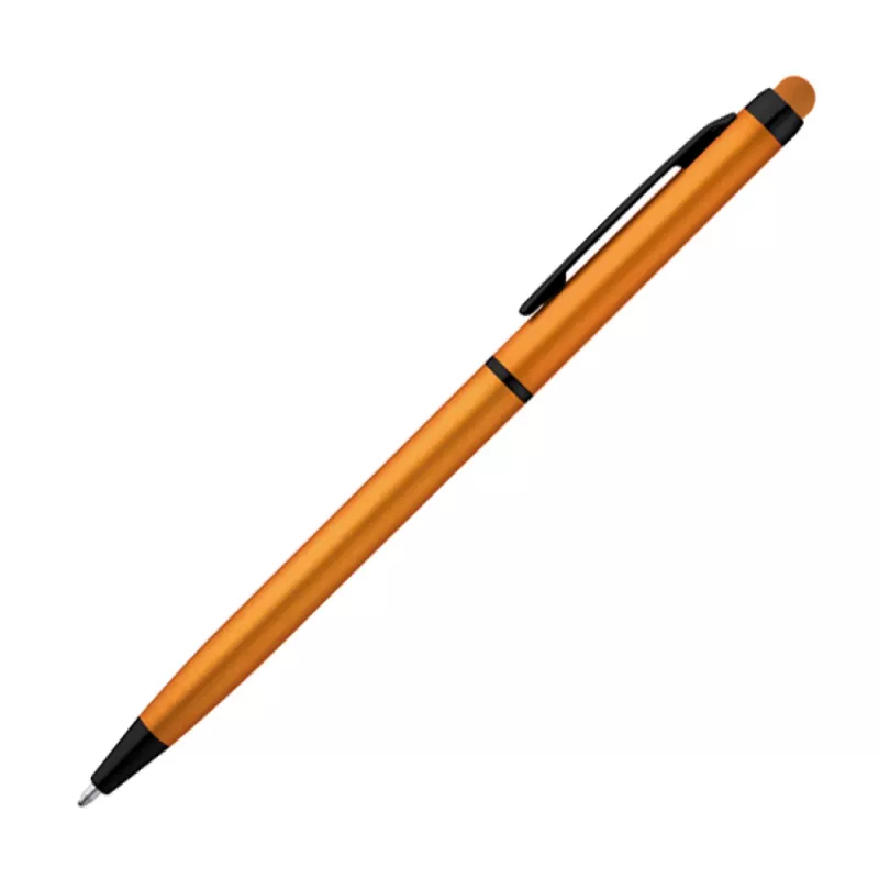 Długopis metalowy z końcówką do ekranów dotykowych - pomarańczowy (1044010)