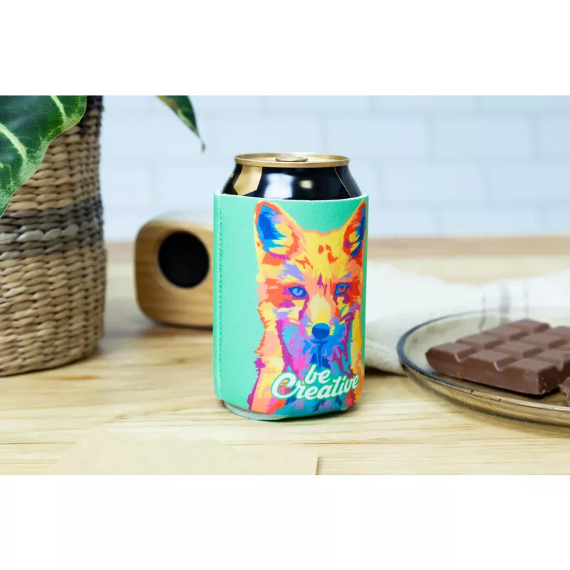 PrintCan pokrowiec chłodzący na puszkę RPET - biały (AP716869)