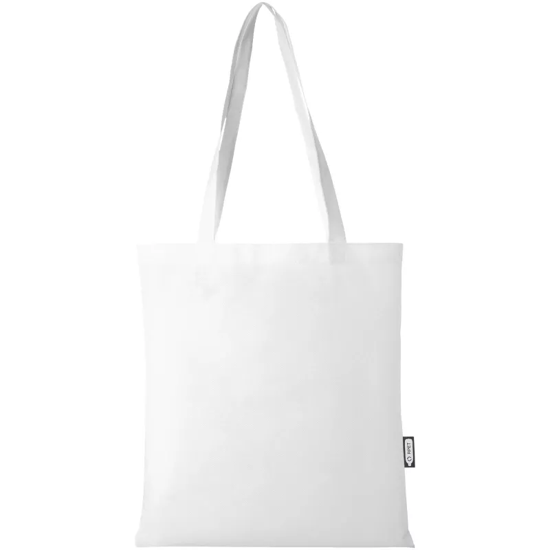 Zeus tradycyjna torba na zakupy o pojemności 6 l wykonana z włókniny z recyklingu z certyfikatem GRS - Biały (13005101)