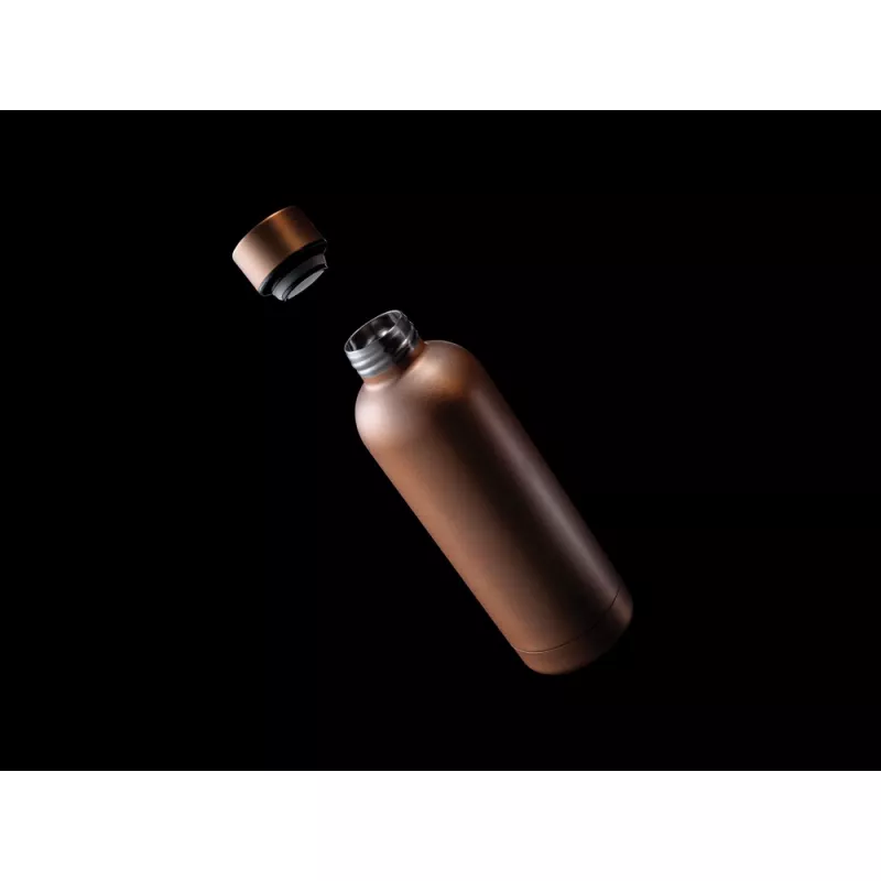 Butelka termiczna 500 ml, stal nierdzewna z recyklingu - brązowy (P435.709)