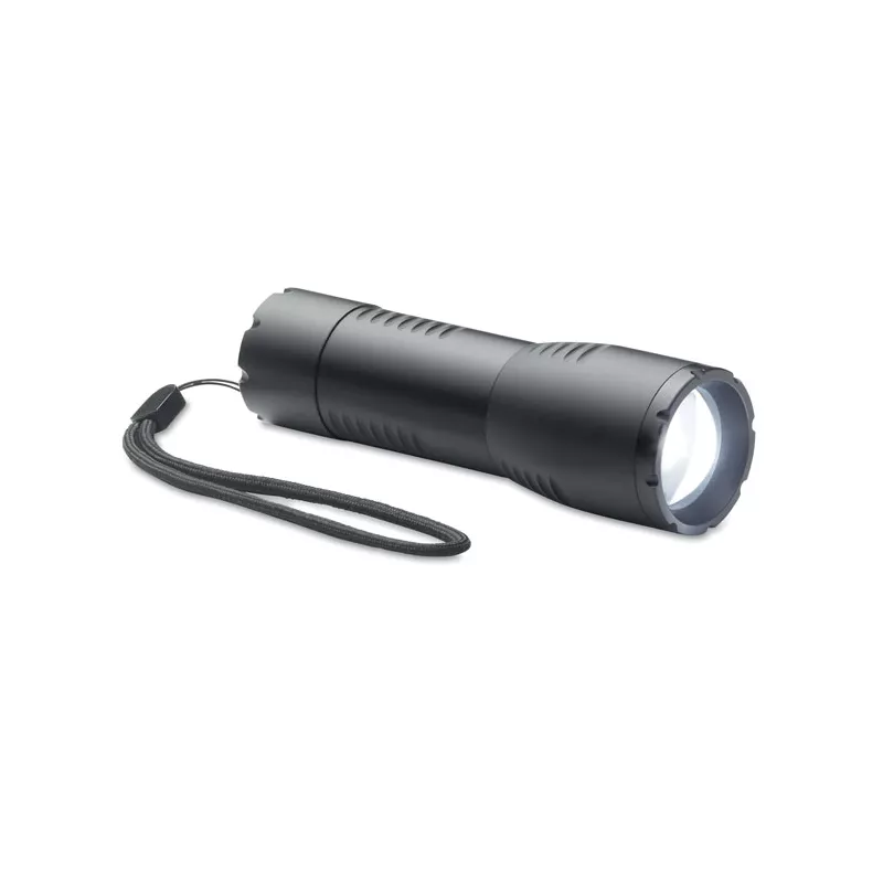 Latarka LED aluminiowa 200 lm z zoomem ENTA - Czarny (MO6591-03)