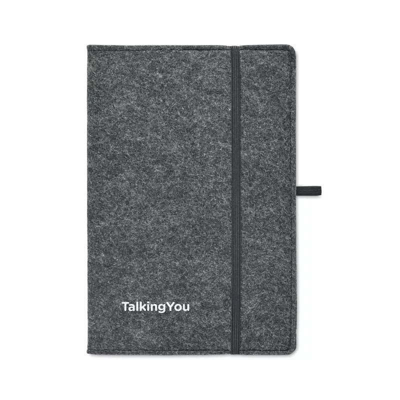 Notes A5 w okładce z filcu 80 kartek w linię FELTBOOK - Kamienny Szary (MO2093-15)