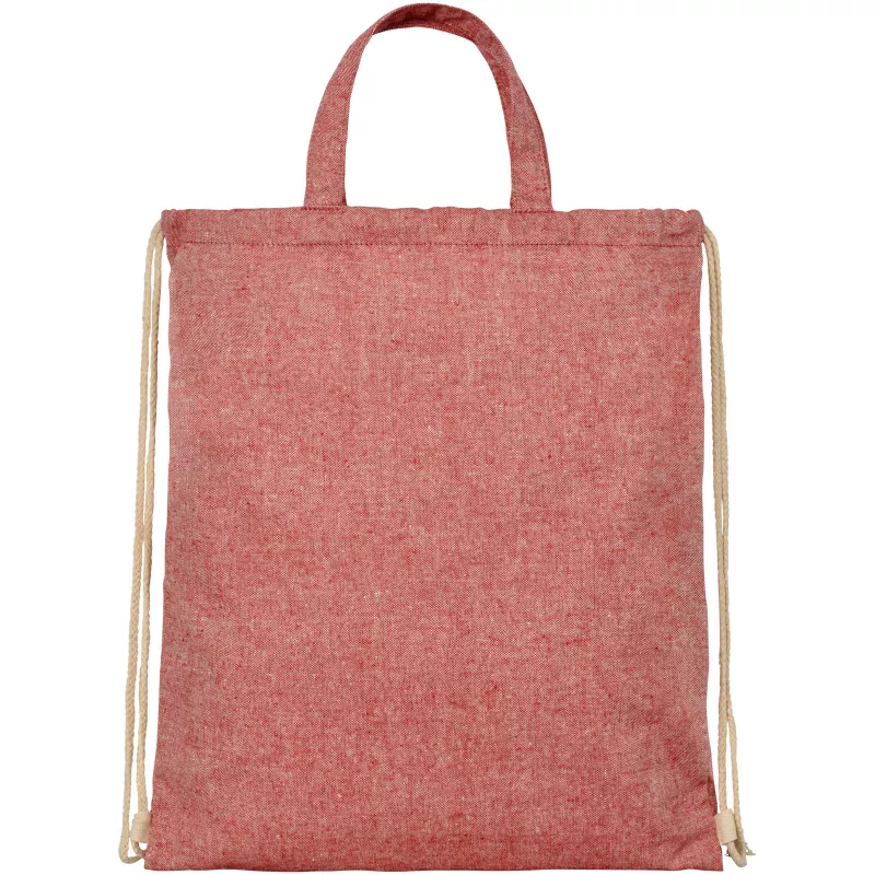 Plecak Pheebs bawełniany z recyklingu o gramaturze 210 g/m², 38 x 42 cm - Czerwony melanż (12046091)