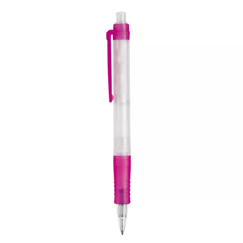 Długopis Vegetal Pen Clear przejrzysty z PLA - różowy  mrożony (LT87540-N5476)