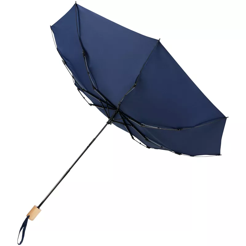 Wiatroodporny parasol manualny Ø106 cm Birgit z PET z recyklingu - Granatowy (10914555)