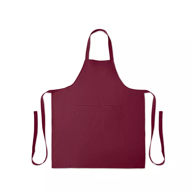 Fartuch z bawełny organicznej 240 g/m² GAMMA - Burgund (MO2249-02)