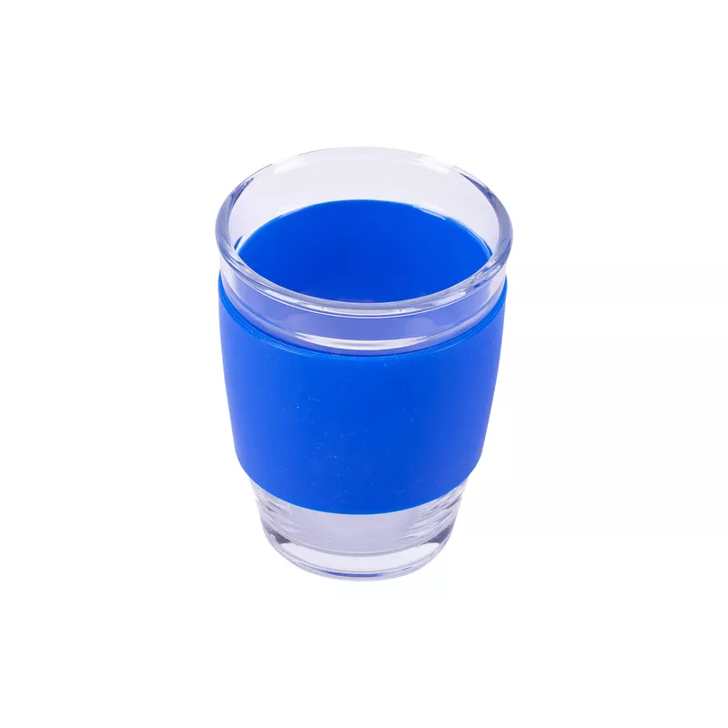 Szklany kubek Stylish 350 ml - niebieski (R08278.04)