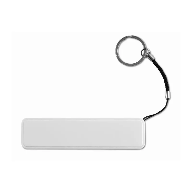Powerbank 2200 mAh z brelokiem na klucze POWER MATE - Bialy (MO5001-06)
