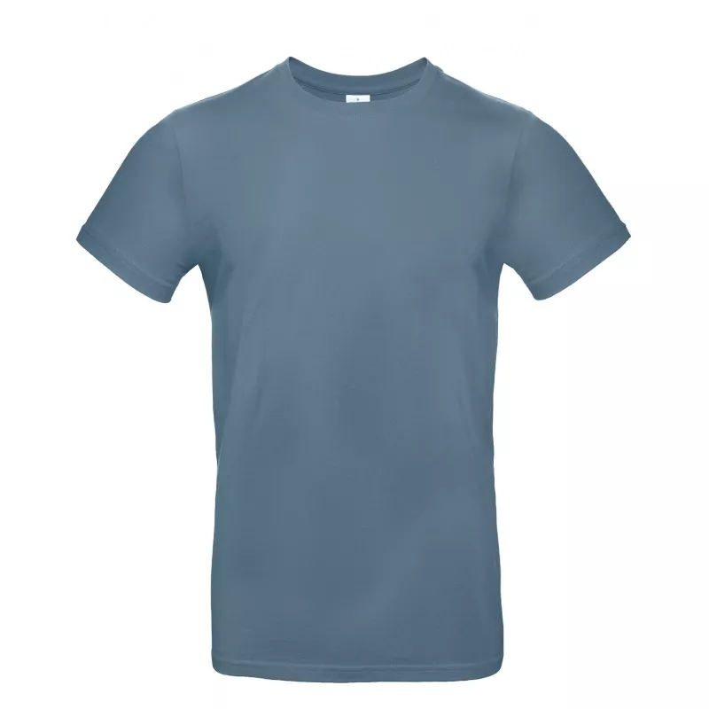 Koszulka reklamowa 185 g/m² B&C #E190 - Stone Blue (460) (TU03T/E190-STONE BLUE)
