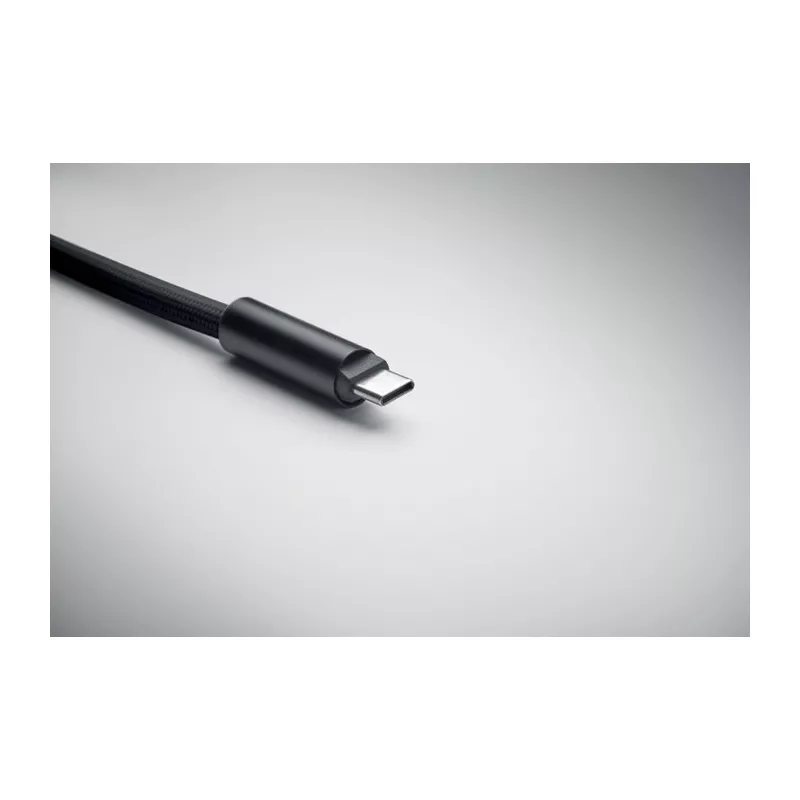 Smycz do telefonu z kablem 60W USB-C COCHARGE - Czarny (MO2618-03)