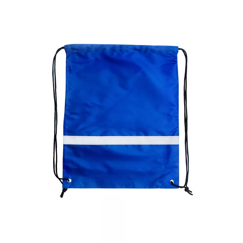 Plecak poliestrowy z taśmą odblaskową, 33.5 x 42 cm - niebieski (R08696.04)