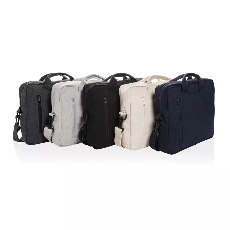 Torba na laptopa 15,4" AWARE™ Laluka, bawełna z recyklingu - antracytowy (P732.119)