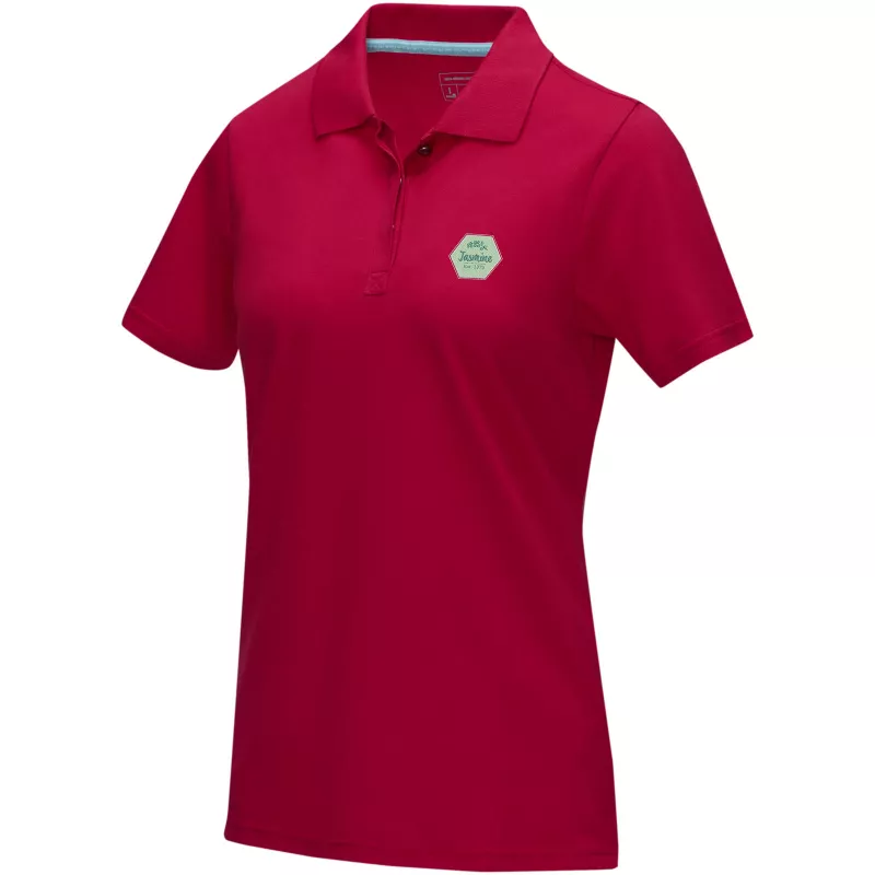 Damska organiczna koszulka polo Graphite z certyfikatem GOTS - Czerwony (37509-RED)